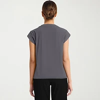 Cherokee Womens Crew Neck Short Sleeve Scrub Top