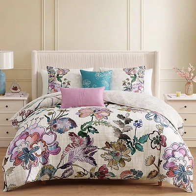 Bebejan Watercolor Jacobean 5-pc. Reversible Comforter Set