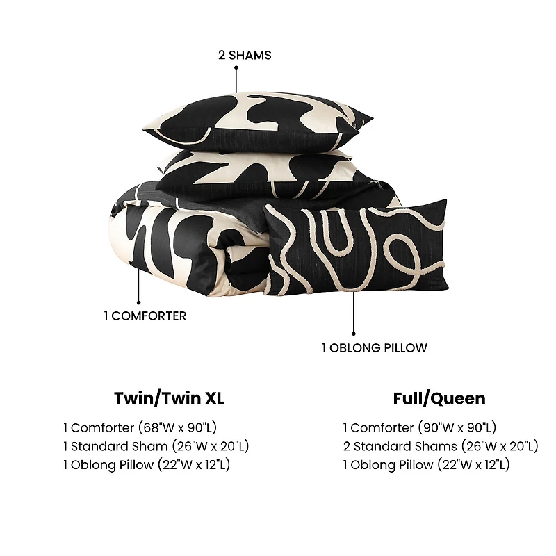 Bebejan Ebony And Ivory Reversible Comforter Set
