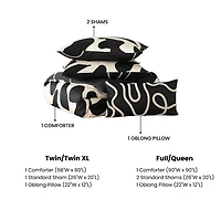 Bebejan Ebony And Ivory Reversible Comforter Set