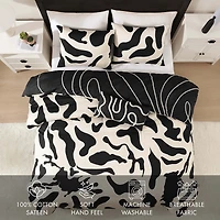 Bebejan Ebony And Ivory Reversible Comforter Set