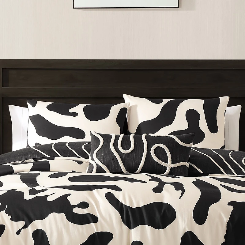 Bebejan Ebony And Ivory Reversible Comforter Set