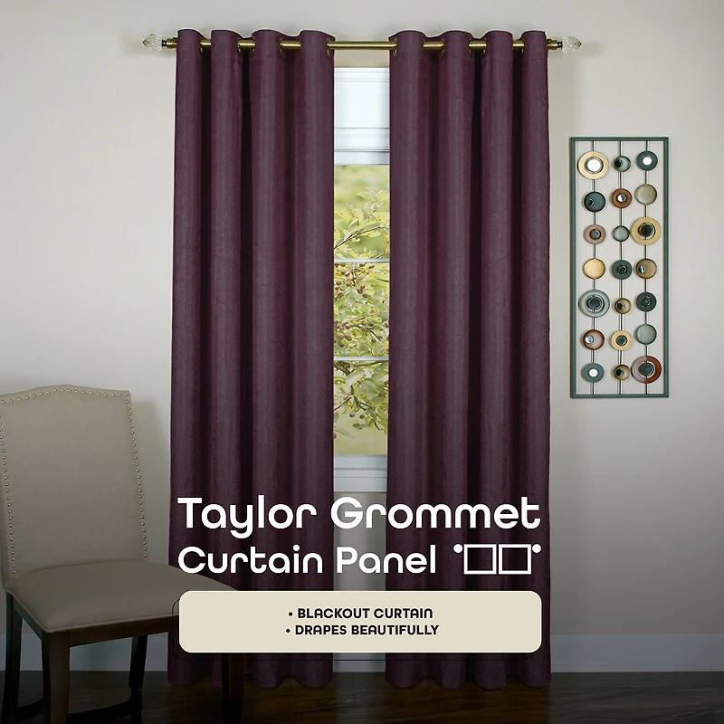 Taylor Grommet Top Energy Saving Blackout Single Curtain Panel