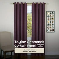 Taylor Grommet Top Energy Saving Blackout Single Curtain Panel