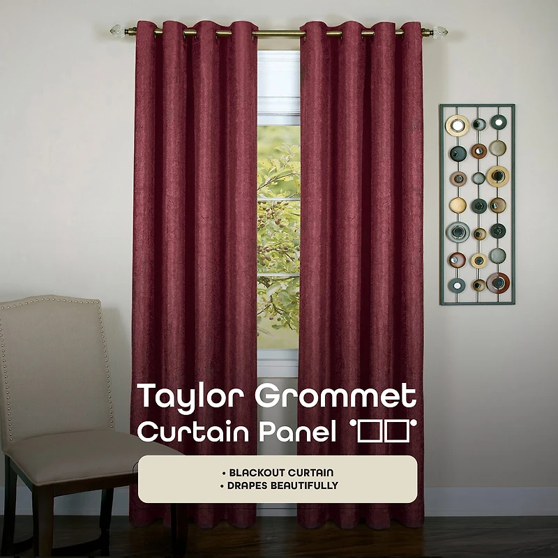 Taylor Grommet Top Blackout Single Curtain Panel
