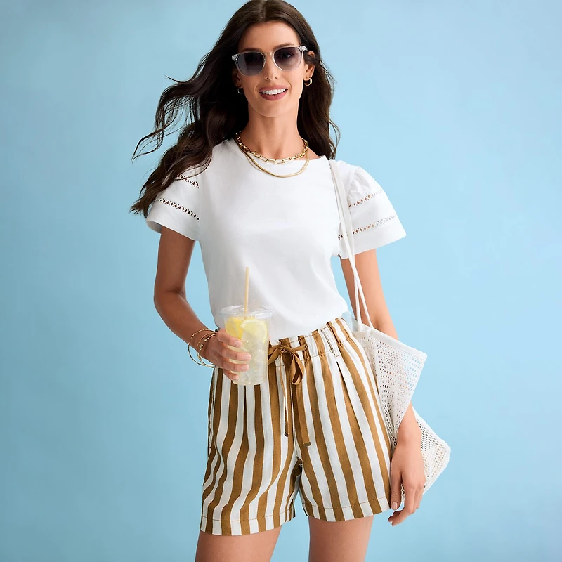 St. John's Bay Womens High Rise Pull-On Short