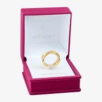 Sparkle Allure Orbital Crossover Womens Mystic Fire 14K Gold Over Brass Crossover Band