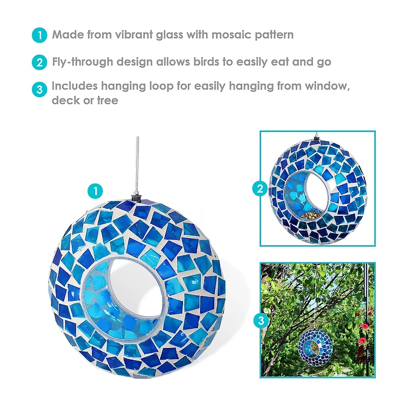 Net Health Shops Mosaic Fly-Through Bird Feeder