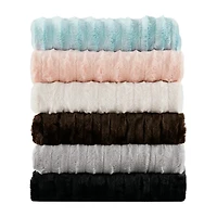 Madison Park York Long Faux-Fur Throw