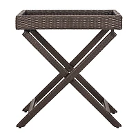 Safavieh Bardia Folding Rattan Side Table