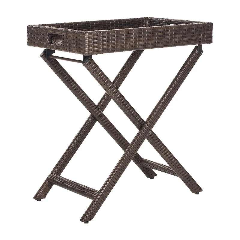 Safavieh Bardia Folding Rattan Side Table
