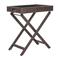 Safavieh Bardia Folding Rattan Side Table
