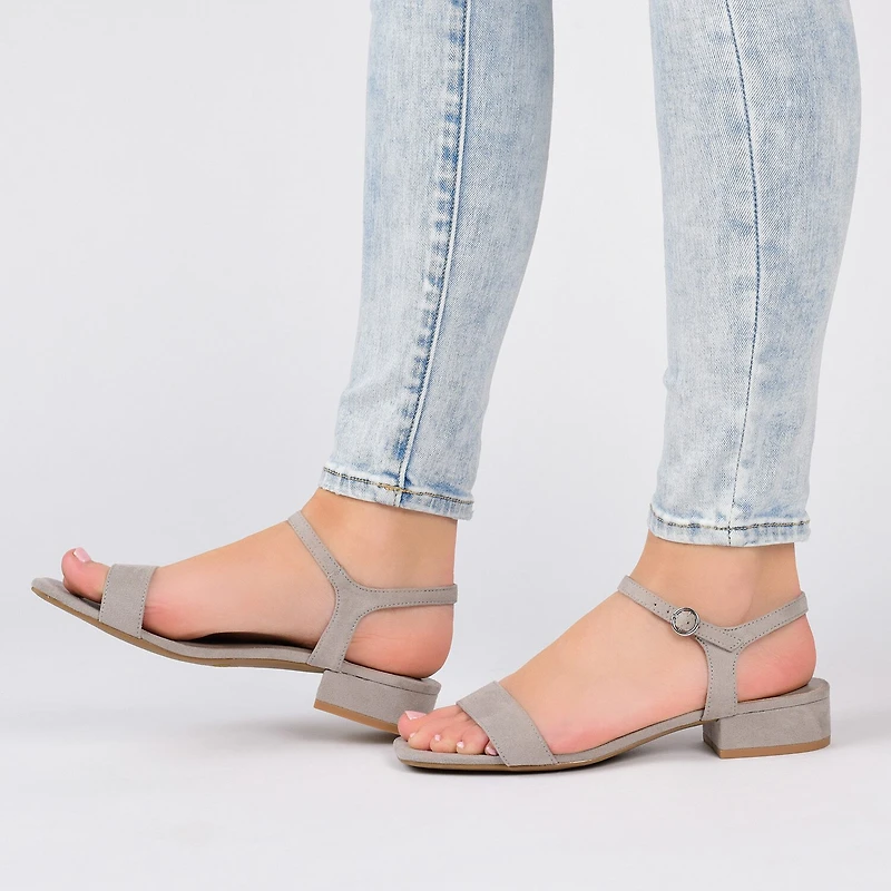 Journee Collection Beyla Womens Round Open Toe Block Heel Pumps