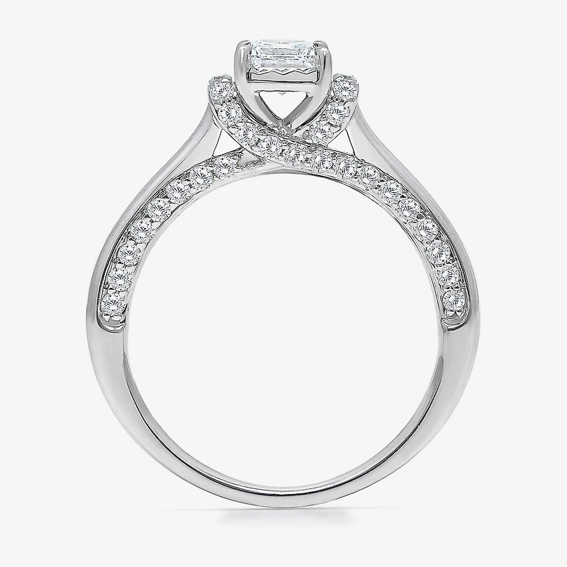 (I / Si2) Womens 1 CT. T.W. Lab Grown White Diamond 10K Gold Engagement Ring
