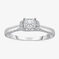 (I / Si2) Womens 1 CT. T.W. Lab Grown White Diamond 10K Gold Engagement Ring