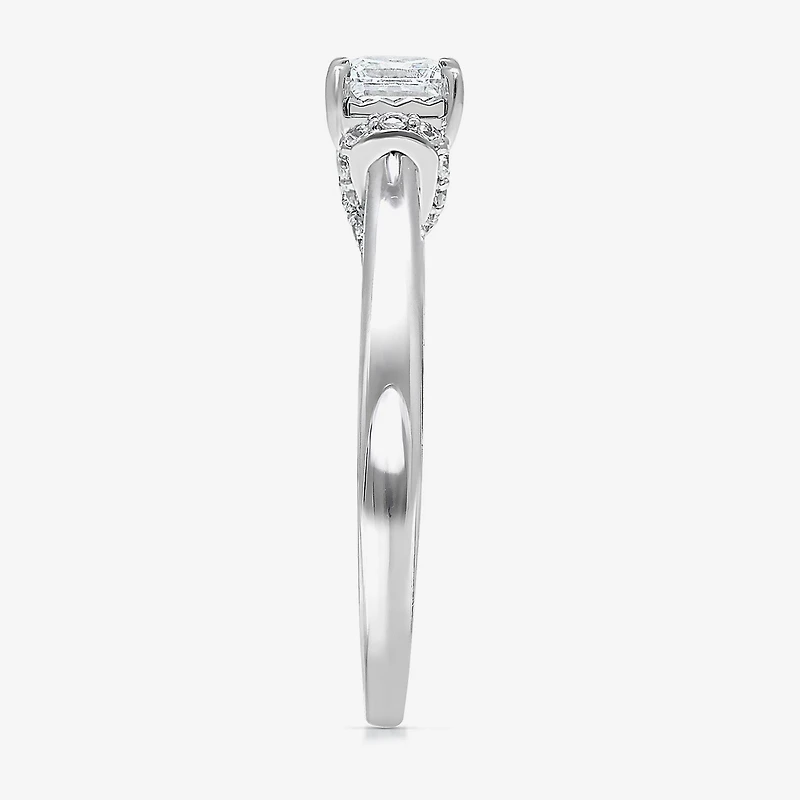 (I / Si2) Womens 1 CT. T.W. Lab Grown White Diamond 10K Gold Engagement Ring