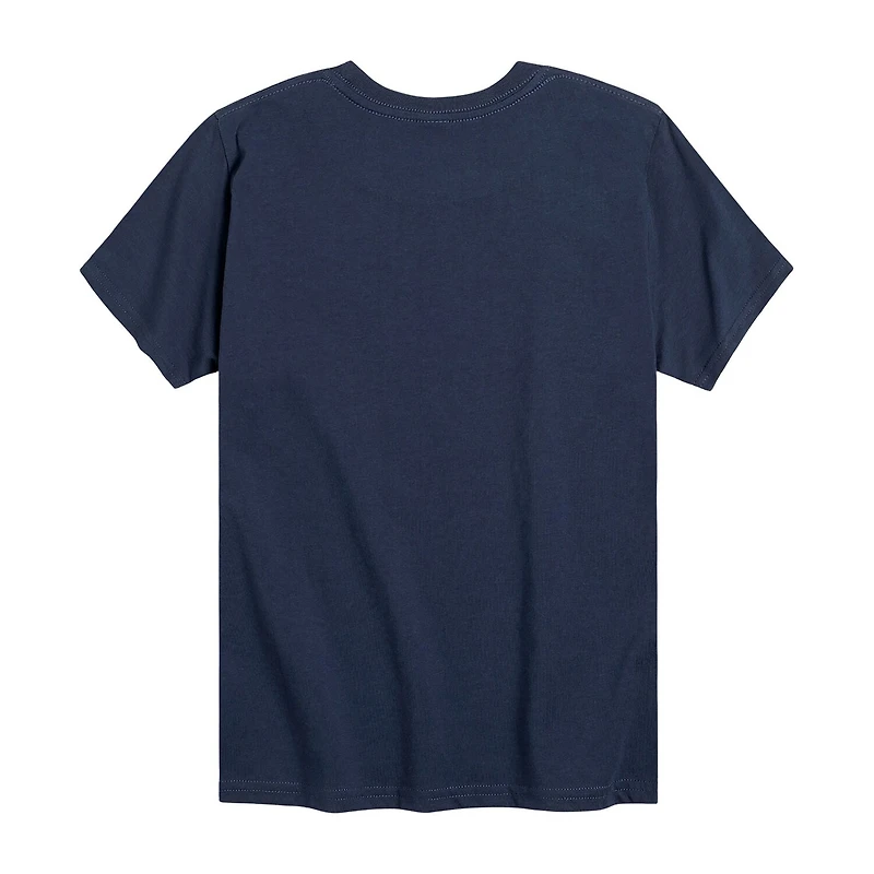 Americana Tractor Little & Big Kid Boys Crew Neck Short Sleeve Flag Regular Fit Graphic T-Shirt