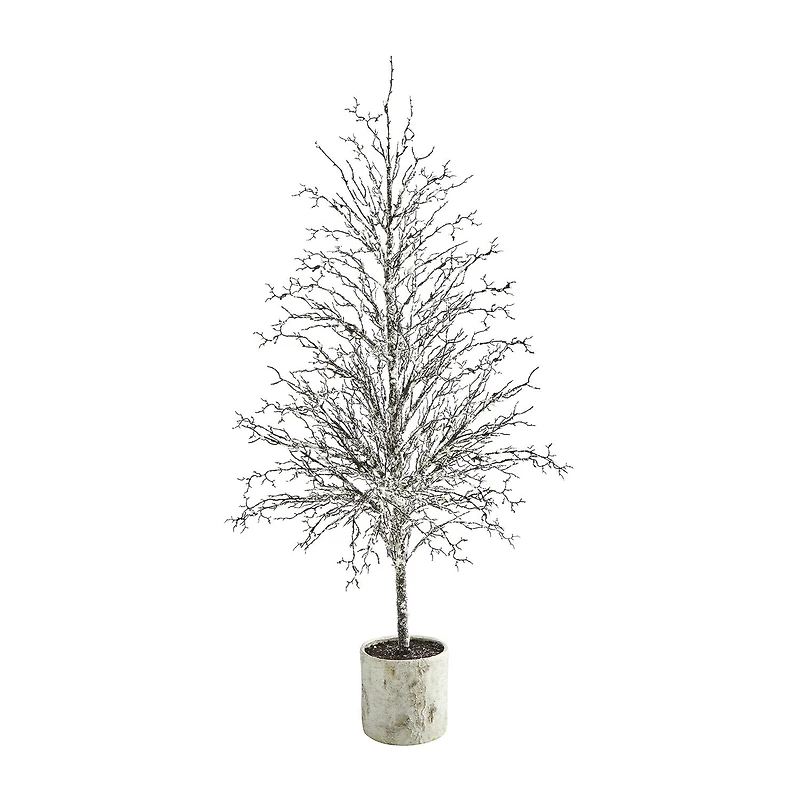 Nearly Natural Twig 6 Foot Potted Christmas Tree