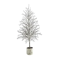 Nearly Natural Twig 6 Foot Potted Christmas Tree