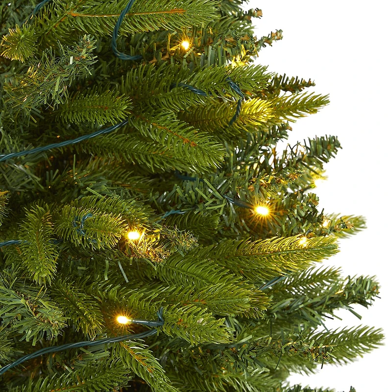 Nearly Natural Sun Valley 5 Foot Pre-Lit Fir Christmas Tree