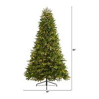 Nearly Natural Washington Fir 7 1/2 Foot Pre-Lit Fir Christmas Tree