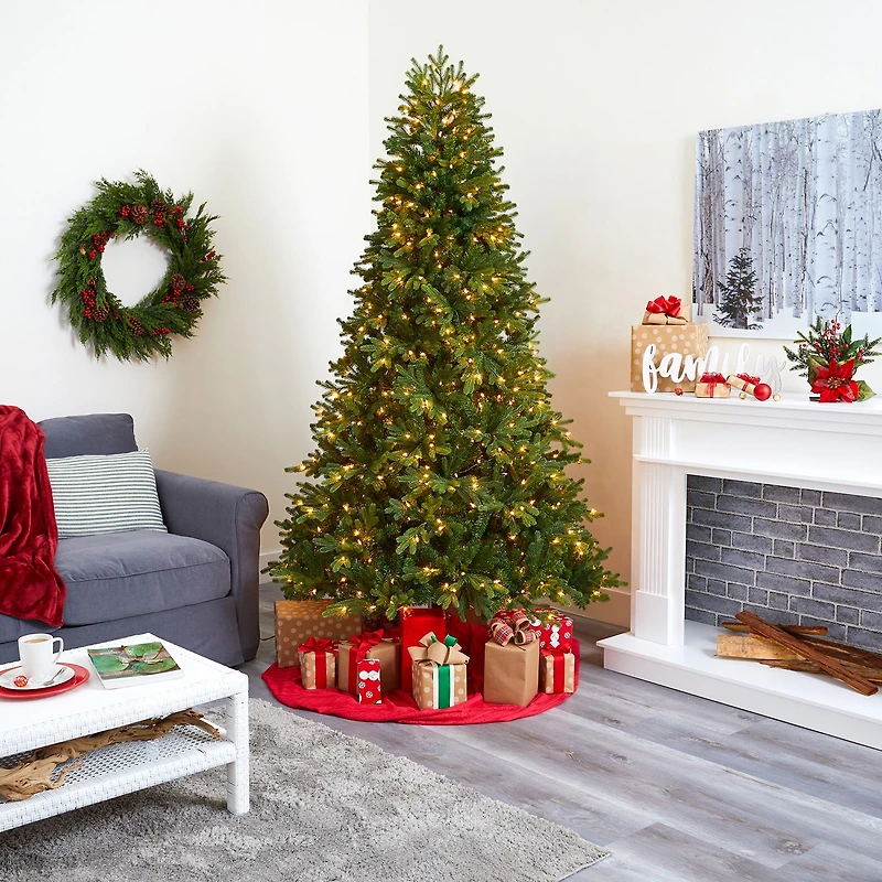 Nearly Natural Washington Fir 7 1/2 Foot Pre-Lit Fir Christmas Tree