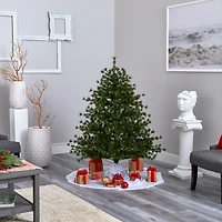 Nearly Natural 5 Foot Pre-Lit Pine Christmas Tree