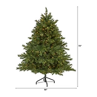 Nearly Natural Mixed 6 Foot Pre-Lit Pine Christmas Tree