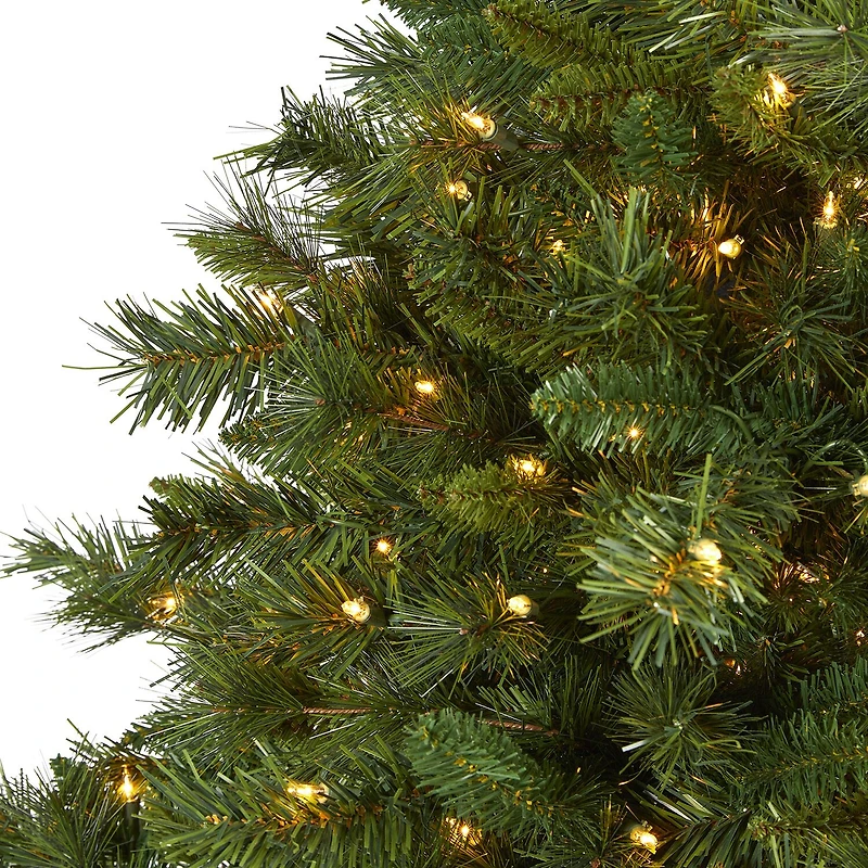Nearly Natural Mixed 6 Foot Pre-Lit Pine Christmas Tree