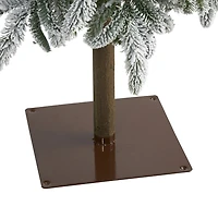 Nearly Natural Flocked Alpine 7 1/2 Foot Pre-Lit Flocked Pine Christmas Tree