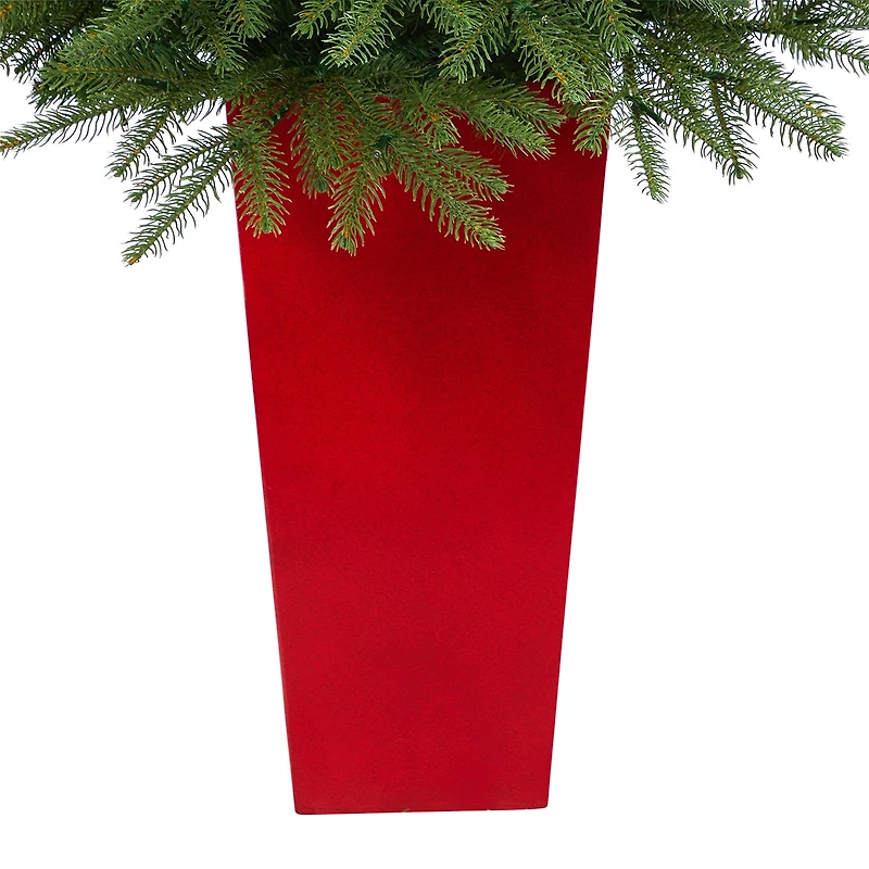 Nearly Natural Vancouver Fir 4 1/2 Foot Pre-Lit Potted Fir Christmas Tree