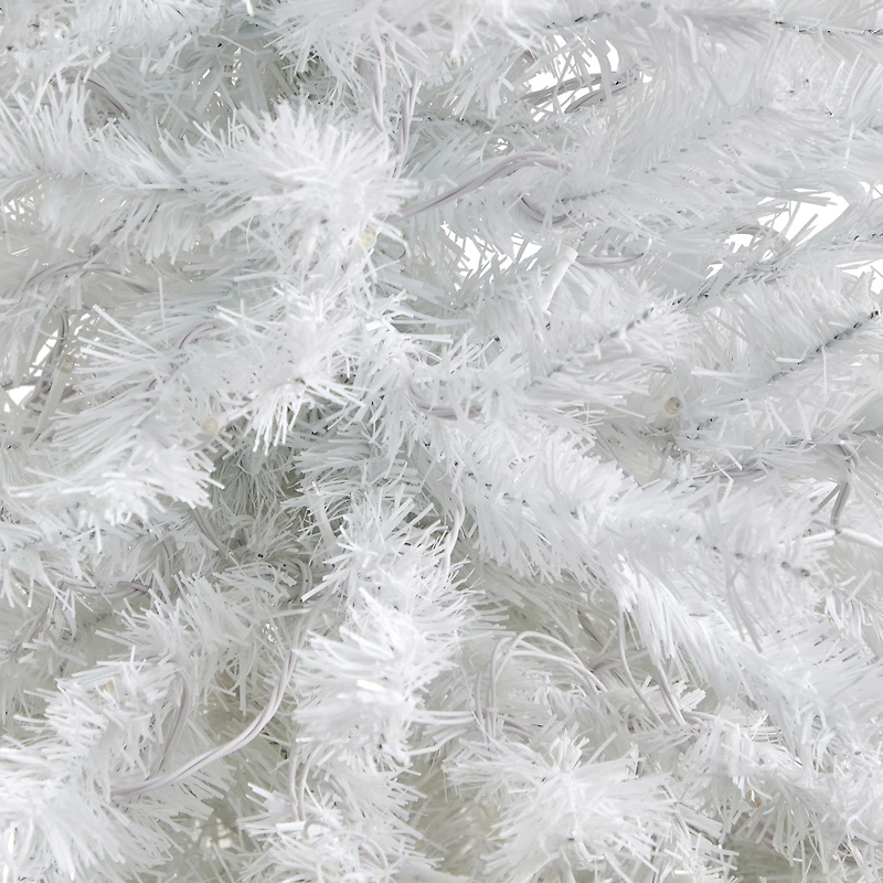 Nearly Natural 50in. White 4 Foot Pre-Lit Potted Pine Christmas Tree