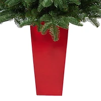 Nearly Natural 3 1/2 Foot Pre-Lit Potted Spruce Christmas Tree