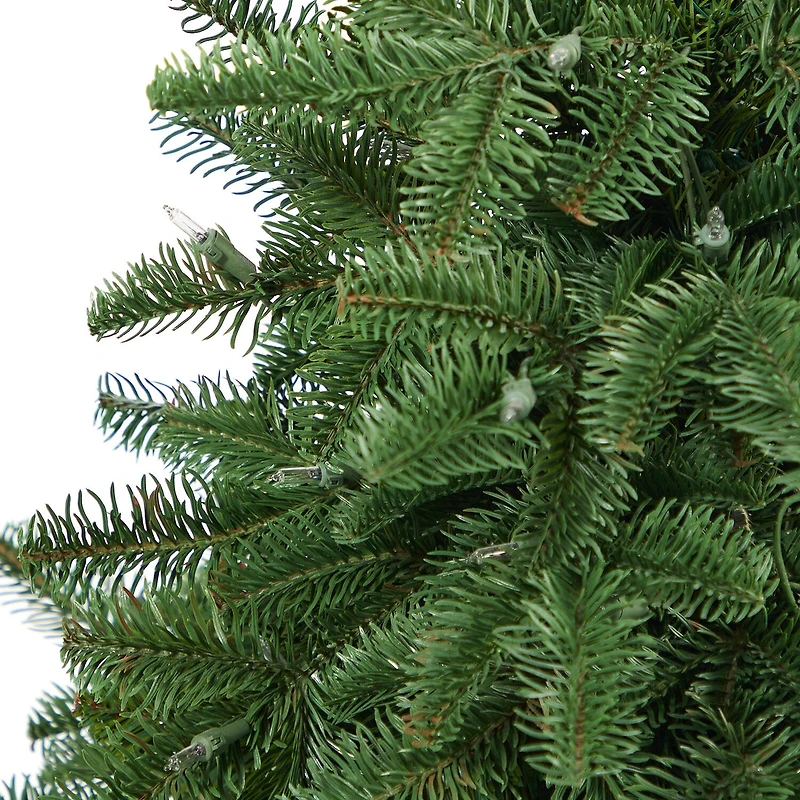 Nearly Natural 3 1/2 Foot Pre-Lit Potted Spruce Christmas Tree
