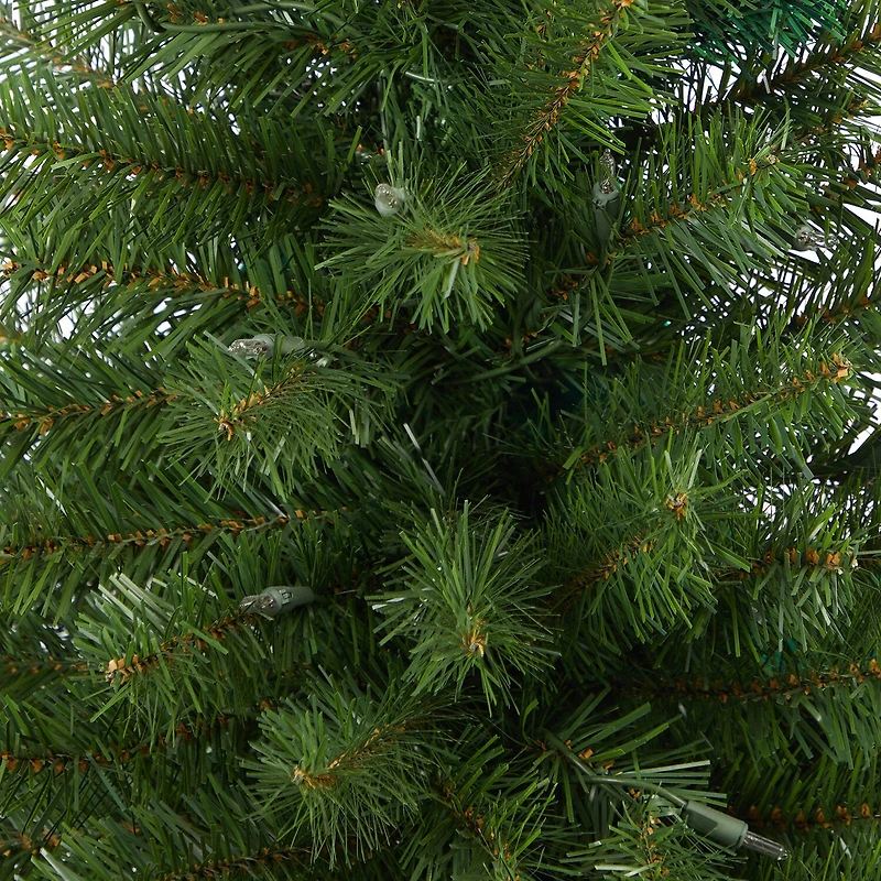 Nearly Natural Virginia Fir 4 1/2 Foot Pre-Lit Potted Fir Christmas Tree