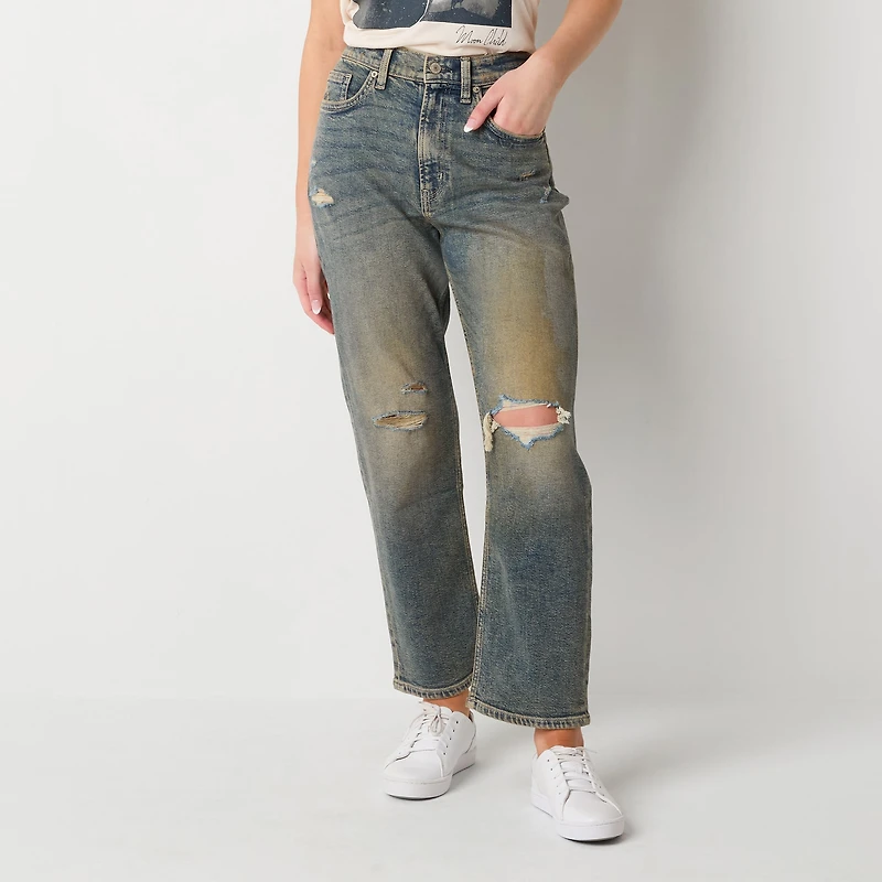 Arizona Womens Juniors Highest Rise Straight Leg Jean
