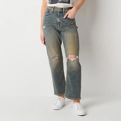 Arizona Womens Juniors Highest Rise Straight Leg Jean