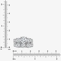 Love Lives Forever Womens 4 CT. T.W. Lab Grown White Diamond 10K Gold Side Stone 3-Stone Bridal Set