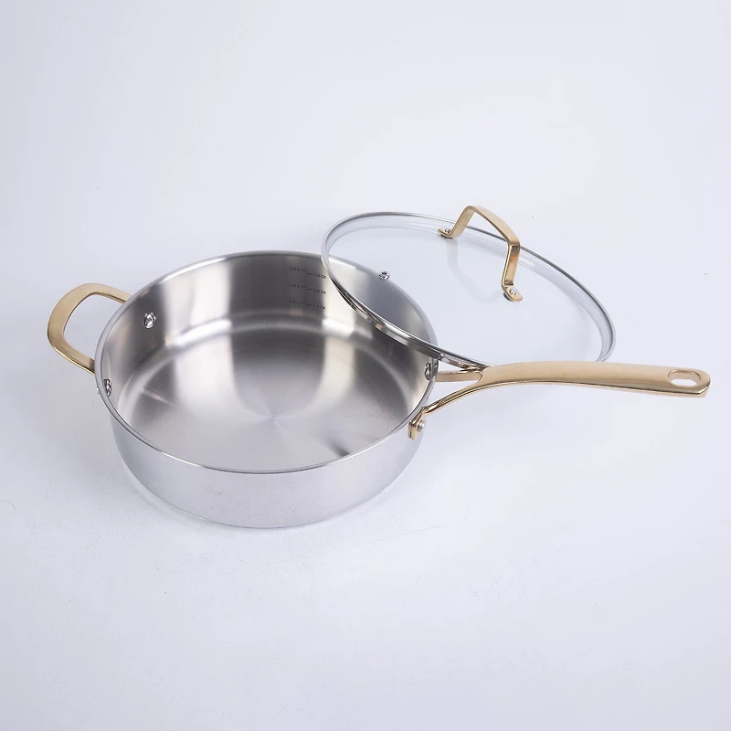 Martha Stewart Castelle Stainless Steel 4.2-qt. Saute Pan with Lid