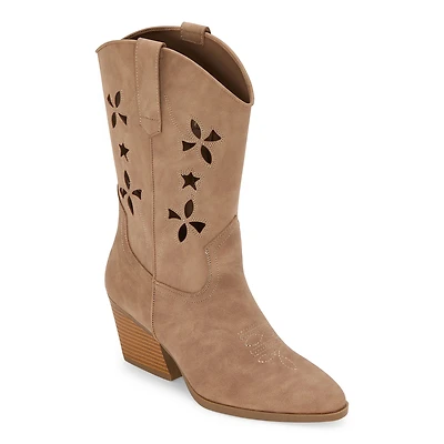 Arizona Jean Co Womens Venus Stacked Heel Cowboy Boots