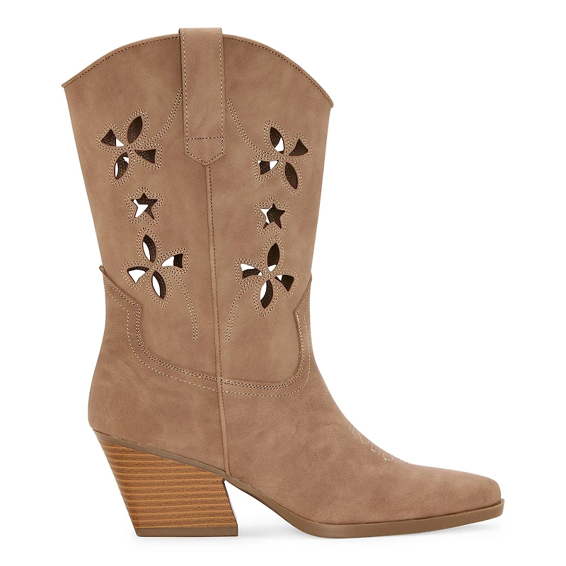 Arizona Jean Co Womens Venus Stacked Heel Cowboy Boots