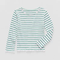 Okie Dokie Toddler & Little Girls Round Neck Long Sleeve T-Shirt