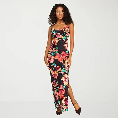 Premier Amour Womens Cowl Neck Sleeveless Maxi Dress