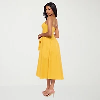 Premier Amour Womens Midi Sweetheart Neck Sleeveless Fit + Flare Dress