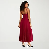 Premier Amour Womens V Neck Sleeveless Evening Gown