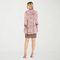 R & M Richards Womens Floral Jacket Dress