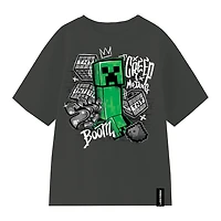 Little & Big Kid Boys Crew Neck Short Sleeve Oversized Minecraft Graphic T-Shirt