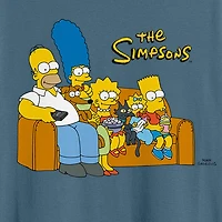 Mens Crew Neck Short Sleeve Classic Fit The Simpsons Big and Tall Graphic T-Shirt