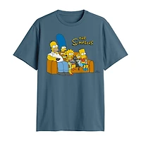Mens Crew Neck Short Sleeve Classic Fit The Simpsons Big and Tall Graphic T-Shirt