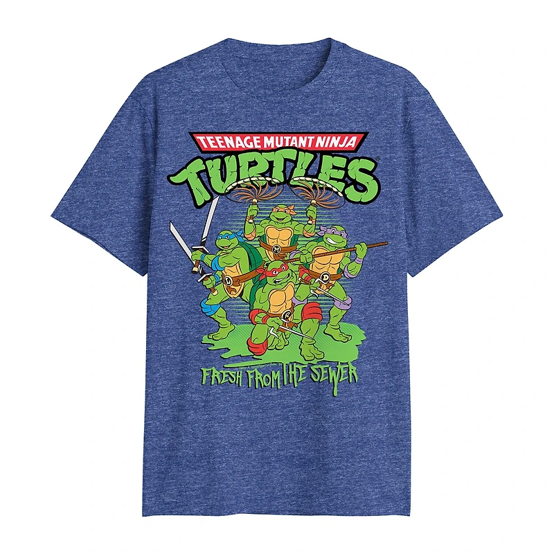 Mens Crew Neck Short Sleeve Classic Fit Teenage Mutant Ninja Turtles Big and Tall Graphic T-Shirt